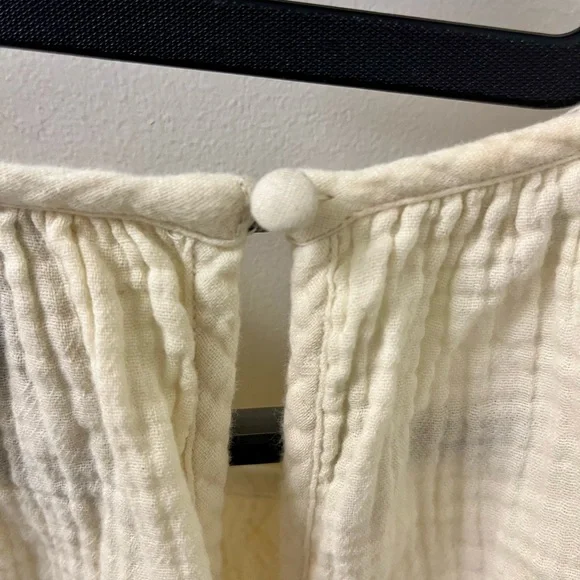 Ease into spring with this beautifully draped, boho, textured cream top - Picture 5 of 5